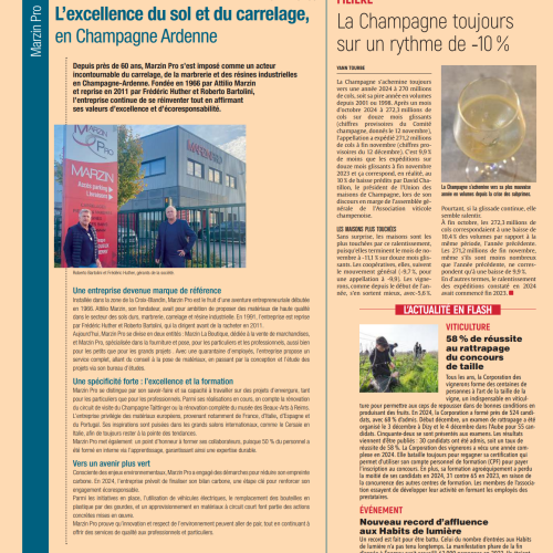 Article de l’Union économie : L’excellence du sol et du carrelage en Champagne Ardenne